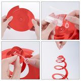 Red Ceiling Swirl Foil Decorations Hanging Plastic Streamer Themed Swirl Party For Valentine’S Day Day Carnival Celebration, Pack Of 28