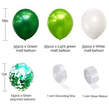 Balloon Garland Arch Kit Green, 107Pcs Green White Balloon Arch Kit Balloon Garland, Latex Balloons With Confetti Balloons For Birthday Decoration Wedding Baby Shower Decoration Jungle Party Supplies