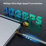 Cat 8 Ethernet Cable 25 Ft, Nylon Braided High Speed Cat8 Network Lan Patch Co