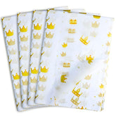 100 Sheets White With Gold Tissue Paper Bulk,20" X 14",Gold Design Tissue Paper For Gift Bags,Birthday,Valentine'S,Mother'S Day,Weddings