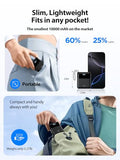 Portable Charger 10000mAh Power Bank Fast Charging, 22.5W USB C Battery Pack with Built-in Cables, Small Portable Charger Travel Essentials Power