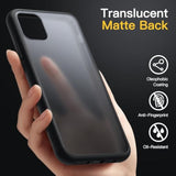 JETech Matte Case for iPhone 11 Pro 5.8-Inch, Shockproof Military Grade Drop Protection, Frosted Translucent Back Phone Cover, Anti-Fingerprint (Black)