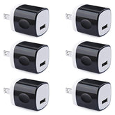 Wall Adapter, Usb Wall Charger 6 Pack, 1A 5V Single Port Usb Plug Power Adapter Compatible Iphone 14 Plus 13 12 11 Xs Xr X 8, Samsung Galaxy S22 Ultra S22+ S22 A21 S10E S9 Note 20,Google Pixel 6