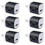 Wall Adapter, Usb Wall Charger 6 Pack, 1A 5V Single Port Usb Plug Power Adapter Compatible Iphone 14 Plus 13 12 11 Xs Xr X 8, Samsung Galaxy S22 Ultra S22+ S22 A21 S10E S9 Note 20,Google Pixel 6