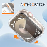 2 Pack Clear Bumper Case for Apple Watch Series 7 41mm