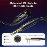 Cable Matters 6.35mm (1/4 Inch) TRS to XLR Cable - 6ft, Male to Male XLR to TRS Cable, Black - Not for Microphone Use