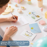Baby Shower Thank You Cards For Boy - 24 Pack With Envelopes & Gold Stickers,Baby Shower Greeting Cards Bulk For Newborn Party