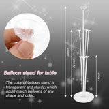 Balloon Stand Kit - 4 Sets with Sticks & Bases for Table, Floor and Party Decorations