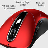 Wired Mouse, Usb Computer Mouse 1400 Dpi Mobile Optical Mouse Ergonomic Design Computer Mice With 5Ft Cord For Laptop, Pc, Desktop, Macbook, 5 Buttons (Pomegranate Red)