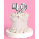 40Th Birthday Disco Cake Topper - 6 Pcs | Groovy Bday Party, Forty Supplies, Cute Boogie Decorations, 40 Dancing Queen