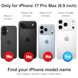 Wallet Case Card Holder for iPhone 17 Pro Max, Pink Blue Marble