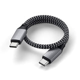 Satechi USB C to USB C Cable 100W β Compatible with iPhone 16 Pro Max/16 Pro/16/16 Plus, iPad mini 6/Pro 2021, iPad Air 4, MacBook Pro 2020, Samsung Galaxy S23, Switch and More (10in/25cm)