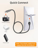 100W PD USB C to Mini Star // Link DC 5.5mm x 2.1mm Power Cable,18AWG Type C Male to Mini DC 5521 Male 20V 5A Power Extension Charging Cable for