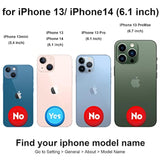 For Iphone 13/ Iphone 14 Wallet Case With Card Holder, 360°Rotation Ring Kickstand, White Leopard Cheetah Pattern, Rfid Blocking Leather For Girls Women, Double Buttons Flip 6.1"