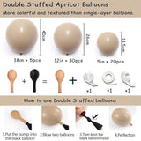 Nude Beige Balloon Double Stuffed Tan Brown Balloons Garland Different Sizes Latex Apricot Balloons Arch Kit For Neutral Baby Shower Jungle Theme Woodland Teddy Bear Birthday Boho Party Decorations