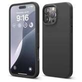 elago Compatible with iPhone 16 Pro Max Case, Premium Liquid Silicone Case, Full Body Protective Cover, Shockproof, Slim Phone, Anti-Scratch Soft Microfiber Lining, 6.9 inch (Black)