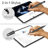 Stylus (5 Pcs), 2-In-1 Stylus Pen For Touch Screen, High Precision And Sensitivity, Suitable For Iphone/Ipad/Android Tablets, Compatible With All Touch Screens (Black/White/Blue/Rose Gold/Silver)