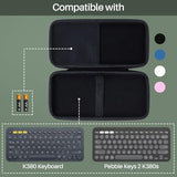 Hard Case Compatible With Logitech Pebble Keys 2 K380S K380 Keyboard (Graphite Case)