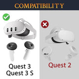 1Pair Hand Straps for Meta Quest 3/Quest 3S Controllers, Upgraded Durable & Secure Replacement VR Wrist Straps, Easy DIY Installation - Black