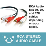40464 Value Series Rca Stereo Audio Cables, 6 Feet (1.82 Meters), Black