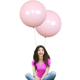 24 Inch Latex Round Balloons 5 Pack Light Pink Thick Big Balloons For Photo Shoot Wedding Baby Shower Birthday Party Decorations By