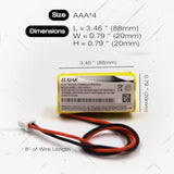 (2-Pack) 4.8V 350Mah Aaa Ni-Cd Battery Replacement For 48H465 Lumapro 6Cgl4 6Cgl3 Exit Sign Unitech C14 Elsc-17923 2472948 Emergency Light