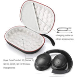 Hard Case For Bose Quietcomfort 35 (Series Ii), Qc35, Qc25, Qc15 Wireless Headphones Accessories. Travel Carrying Storage Bag - Black