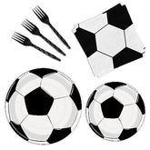 Soccer Party Plates and Napkins Set: Serves 24