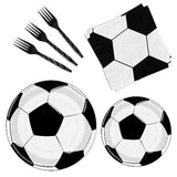 Soccer Party Plates and Napkins Set: Serves 24