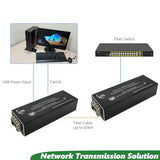 Mini Gigabit Fiber Media Converter With 1310Nm Sm Dual Fiber 20Km Sfp Module, 10/100/1000Mbps Ethernet To Sfp Transceiver, Usb C 5V Powered