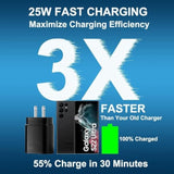 Type C Charger Fast Charging Kit,25W Pd Usb C Wall/Car Super Fast Charger With 6.6Ft Charger Cable For Samsung Galaxy S25 Ultra/S25/S25+/S24+/S24 Ultra/S24/S24+/S23 Ultra/S22 Ultra/S21