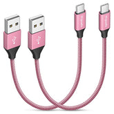 Pink Usb C Cable Short 1Ft, 2-Pack Fast Charging Usb A To Usb C Type Charger C