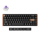 K6 He 65% Wireless Mechanical Keyboard, 2.4Ghz & Bluetooth, Gateron Double-Rail Magnetic Switch, Double-Shot Pbt Keycaps, Aluminum & Wooden Frame, Compatible With Windows/Mac Black
