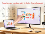 24 Inch Touchscreen Monitor, 10 Point Touch, Fhd 1080P 75Hz Ips Screen, 100% Srgb, Vesa Wall Mountable, Tilt Adjustment, Vga Hdmi Usb For Pc, Laptop Business & Work Station, Warehouse