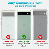 Google Pixel 6A Phone Case with 2 Pack Tempered Glass Screen Protectors