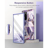 For Samsung Galaxy S22 Ultra Case, Built-In Screen Protector For S22 Ultra 5G Case Full Body Protection Shockproof Rugged Bumper Phone Protective Cover 6.8 Inch - Purple Lavender