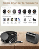 2 in 1 for Samsung Watch Charger, 25W USB C Fast Charger Compatible with Galaxy Watch 8/8 Classic/Ultra/7/6/6 Classic/5 Pro/5/4/4