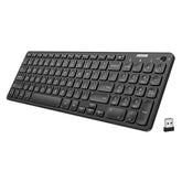 2.4G Wireless Keyboard Ultra Slim Full Size Keyboard With Numeric Keypad And M