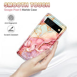 Google Pixel 6 Bling Marble Pattern Hard PC Slim Fit Shockproof Case