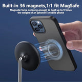 Design For Iphone 15 Case With Magnetic Invisible Stand?Compatible With Magsafe?? Military Drop Protection? Shockproof Slim Translucent Matte Case? Anti-Fingerprint Phone Cover,360° Rotatable Stand