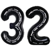 40" Black Race Car Number Balloons 0–9 for Boys’ Birthday, Track & Party Decor