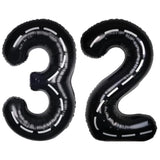 40" Black Race Car Number Balloons 0–9 for Boys’ Birthday, Track & Party Decor