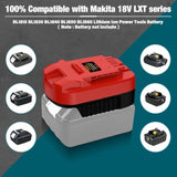 Adapter For Bauer 20V Cordless Tools Fits For Makita 18V Li-Ion Battery Converter, Use For Bauer 20V Battery Cordless Power Tools (Adapter Only)