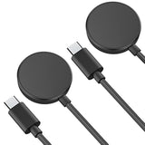 2 Pack Usb Type C Galaxy Watch Charger Cable Compatible With Samsung Galaxy Watch 7/6 Classic/6/5 Pro/5/4/4 Classic/3/Active 2/Active, Portable Wireless Charging Dock 3.3Ft…