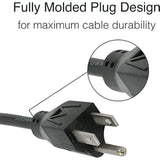 6Ft Premium Replacement Ac Power Cord - Durable Power Cable For Tv, Computer, Monitor, Appliance & More (24240), Pack Of 1