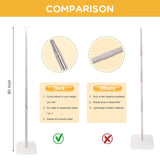 Balloon Column Stand Kit, Set Of 2, 6.6Ft Height Adjustable Column Kit, Metal Telescopic Pillar Balloon Stand, Birthday Party, Graduation, Wedding Christmas Decorations, White And Silver