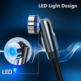 Magnetic Charging Cable, 540° Rotation Magnetic Phone Charger (6-Pack,1.6ft/3ft/3ft/6ft/6ft/10ft) 3 in 1 Magnet Phone Charger Magnetic USB Cable for