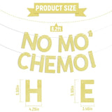 No Mo Chemo! Banner - Cancer Survivor, Cancer Free, Breast Cancer, Beat Cancer, Peace Out Chemo Banner, Cancer Survivor Themed Party Decoration Gold Glitter