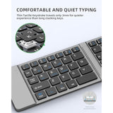 Wireless Foldable & Folding Keyboard And Mouse For Ipad, Bluetooth Combo For Business & Travel, Portable Design Compatible With Windows, Ios, Android Tablets, Smartphones, And Laptops.