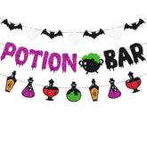 Halloween Potion Bar Banner Spooky Witch Pick Your Poison Backdrop Party Decor